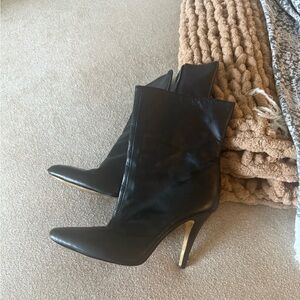 INC International Concepts Black Heeled Boots